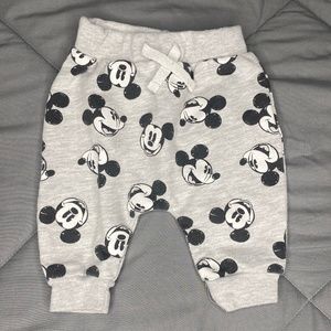 Disney Baby Grey & Black Mickey Mouse Joggers Size 0/3M